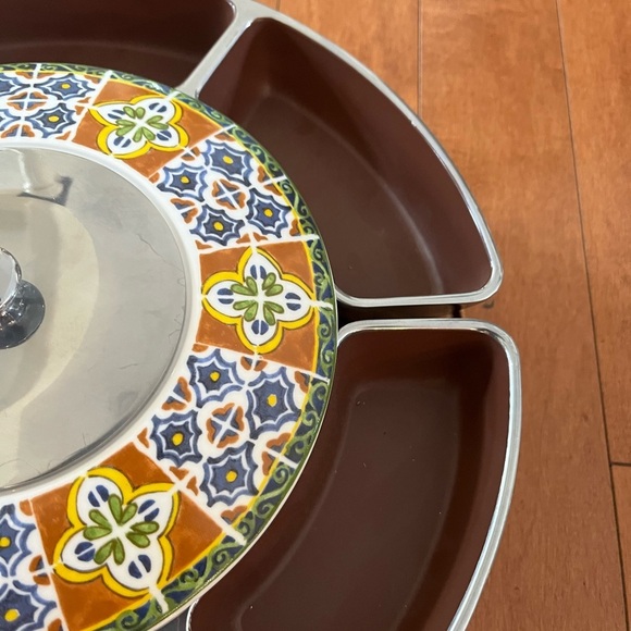 VINTAGE Lenox MCM Mexicali Rotating Lazy Susan Serveware - Picture 2 of 5